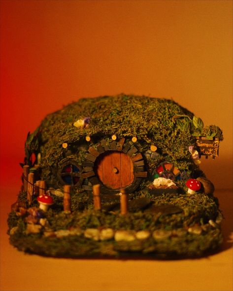 Faya da Terra | Simone’s hut🌿🍄🌲🪻 ——— #hobbit #hobbithouse #crafts #diarama #moss #mushroom #lotr #cottagecore #fairycore #woodland #forest #diy | Instagram Fairycore Crafts, Cottagecore Diy Crafts, Hobbit Hole Decor, Forest Diy, Moss Mushroom, Cottagecore Diy, Moss Fairy, Moss Garden, Hobbit House