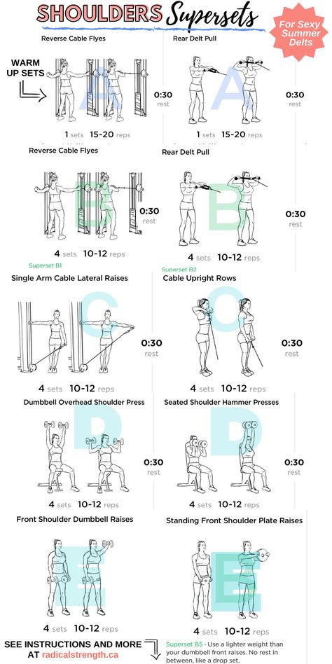 Shoulder Workouts For Women At The Gym, Gym Workouts Women Shoulders, Shoulder Back Workout For Women, Arm And Shoulder Workout Gym, Shoulder And Ab Workout, Best Shoulder Workout For Women, Shoulder Arm Workout Gym, Shoulders And Abs Workout Gym, Shoulder And Bicep Workout For Women