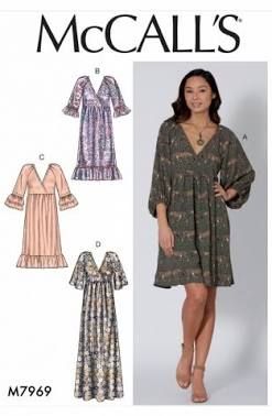 5 FREE Buffet Dress Patterns Loose Fit Dress Pattern, Long Sleeve Dress Pattern, Mccalls Dress, Womens Wrap Dress, Top Sewing, Maxi Dress Pattern, Mccalls Sewing Patterns, Miss Dress, Boho Style Dresses