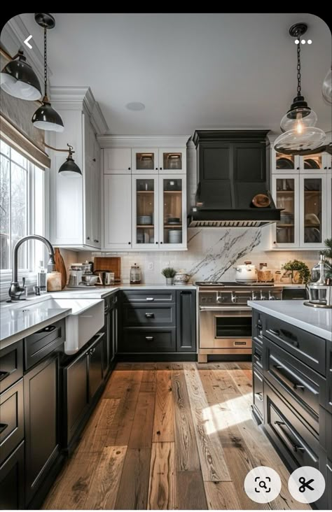 Kitchen Cabinet Colours, Dark Grey Kitchen Cabinets, Cabinet Colours, Cabinet Color Ideas, Two Tone Kitchen Cabinets, Kitchen Cabinet Color Ideas, Kitchen Cabinet Color, Dark Grey Kitchen, Best Kitchen Cabinets