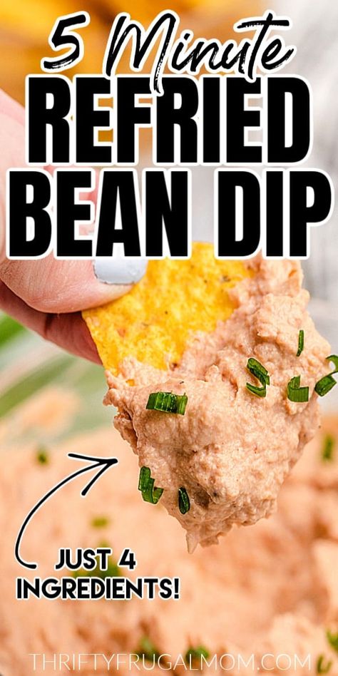 How To Make Bean Dip From Refried Beans, Bean Dip Recipes Refried, Homemade Bean Dip, Warm Bean Dip, Easy Bean Dip, Refried Bean Dip, Refried Bean, Bean Dip Recipes, Homemade Beans