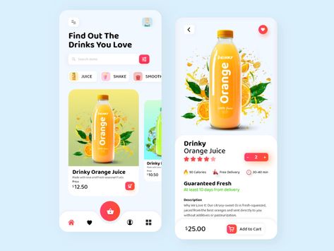 Food Delivery App by Sorwoar Resim on Dribbble Drink Delivery, Ux App Design, Food Delivery App, Ui Ux Designer, Ux Designer, Delivery App, Designer Products, Boba Tea, Website Inspiration