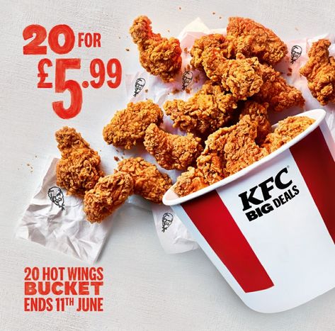 ×KFC 20 Hot Wings Bucket for £5.99 ×(Add 2 Large Sides for £2.99), ×this stacks with the student offer for a free popcorn chicken (link it first in the app before purchasing)... ×if you scan your app QR code you'll also get a chance to win more food in their app rewards arcade game (I usually win fries or spicy wings) 🔥🔥 Check out our Facebook or Telegram for all deals (Link in the bio). Follow for more 😬 #ukfood #kfc #ukfreefood #ukcheap #ukdeals #ukbargains #deals #uk #loveuk #ukfastfood Kfc Advertising, Twister Sauce Kfc, Dunked Wings Kfc, Kfc Fakeaway, Kfc Coupons, Free Popcorn, Spicy Wings, Popcorn Chicken, Hot Wings