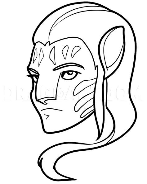 Avatar Drawing Easy, Avatar Drawing Sketches, Avatar Coloring Pages, Pintar Disney, Ladybug Coloring Page, Avatar Theme, Easy Step By Step Drawing, New Avatar, Jake Sully