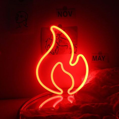 Neon Rouge, Neon Bedroom, Birthday Ideas For Her, Neon Lamp, Neon Room, Neon Nights, Neon Sign Bedroom, Fire Signs, Bedroom Bar