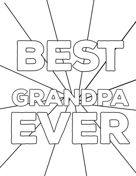 Happy Father's Day Coloring Pages Free Printables for Grandpa. DIY easy Father's Day ideas. Fun present from kids. Best Grandpa Ever coloring sheet. #papertraildesign #dadsday #fathersdayideas #fathersdaygifts Grandpa Card, Happy Birthday Grandpa, Happy Fathers Day Cards, John Deere Baby, Grandparents Day Crafts, Fathers Day Coloring Page, Father's Day Printable, Grandpa Birthday, Diy Father's Day Gifts