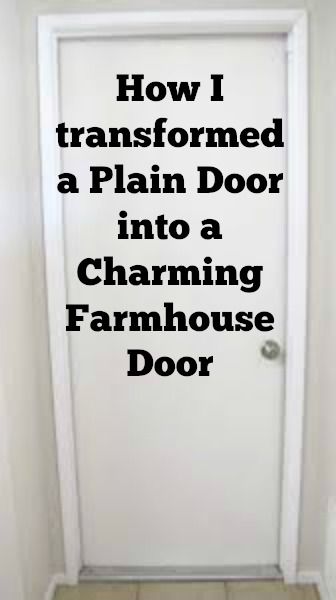 Gwen Moss: How I transformed a plain door into a Farmhouse do... How To Update Interior Doors Farmhouse, Old Door For Laundry Room, Interior Doors For Farmhouse Style, White Farmhouse Doors Interior, Rustic Farmhouse Interior Door, Interior Laundry Room Door, Rustic Farmhouse Interior Doors, Making Rustic Doors, Farmhouse Doors Sliding