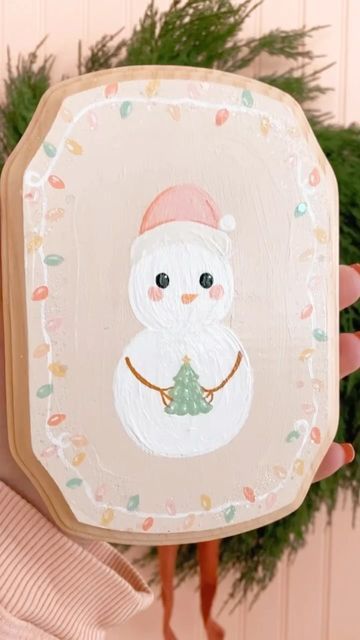 Snowman Paintings, Ghosts For Halloween, Clay Paint, Snowman Painting, Diy Holiday, Crafts To Do, A Smile, Holiday Crafts, A Family