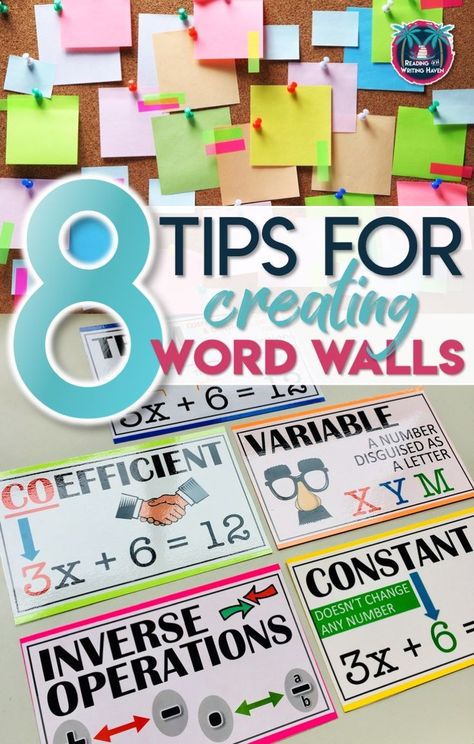 Word Walls, Teaching Vocabulary, Secondary English, Secondary Ela, Elementary Activities, High School Ela, Instructional Strategies, Language Arts Lessons, Grade 7