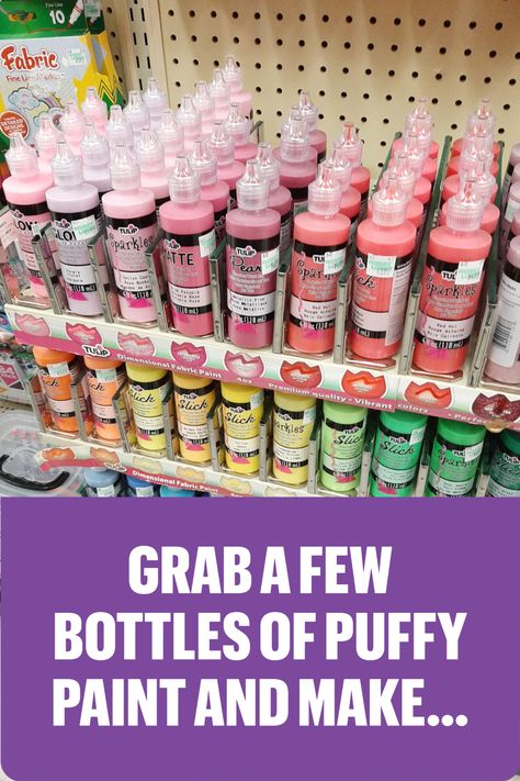 Grab a few bottles of Tulip Puffy Paint and make these awesome craft ideas from Glued To My Crafts today! Halloween Puffy Paint Crafts, Puff Paint Designs, Diy Puffy Paint Recipe, Puff Paint Crafts, Puff Paint Ideas, Puffy Paint Ideas, Paint Craft Ideas, Diy Puff Paint, Puffy Paint Art