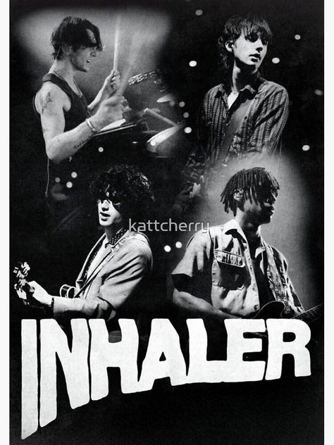 "Inhaler boys" Sticker for Sale by kattcherry Inhaler Band, Severe Asthma, Boys Posters, Boys Sticker, Dorm Posters, Room Stuff, Poster Room, Picture Collage Wall, Tour Posters