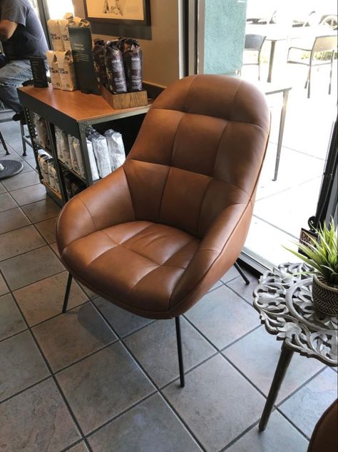 Starbucks lounge chair, mango chair, starbucks furniture catalogue Catalog Furniture, Brown Chair, Bedroom Remodel, Chair Furniture, Leather Accent Chair, Furniture Catalog, Cafe Chairs, Updating House, Remodel Bedroom