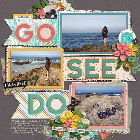 Travel Scrapbook Pages Ideas Photo Layouts, Travel Scrapbook Pages Photo Layouts, Spain Scrapbook Layouts, Scrapbook Vacation Ideas, Scrapbook Travel Layouts, Travel Scrapbook Pages Ideas, Travel Scrapbooking Ideas Layout, Travel Scrapbook Layouts, Travel Scrapbooking Ideas