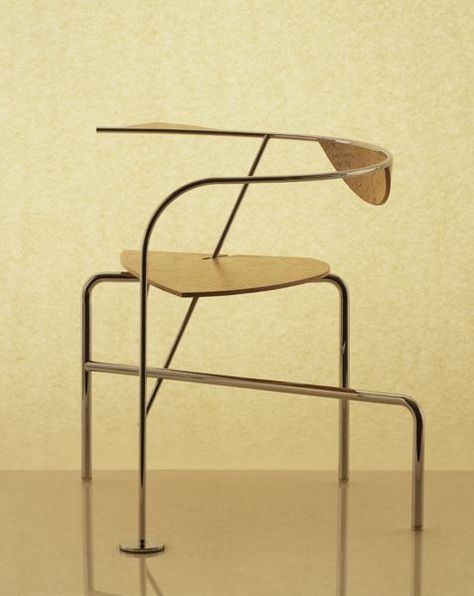 "He knew that you can chase novelty, but that originality is something you have to find inside yourself, within the ordinary rather than the extraordinary" - JOHN PAWSON - ("Sydney" Chair designed by Shiro Kuramata in 1987) Shiro Kuramata, Bauhaus Furniture, Vintage Furniture Design, Luxe Interiors, Steel Furniture, A Chair, Interior Furniture, Postmodernism, Sofa Chair