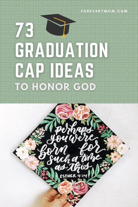 Graduation cap ideas for high school or college bound to represent your Christian faith in God. From Bible verses to faith captions, we've got you covered. #graduationcapideas #gradcaps #highschoolgraduationcap #collegegraduationcap #graduationcapdecoration Graduation Cap Designs God, Graduation Scripture, Graduation Bible Verses, Quotes For Graduation Caps, Nurse Practitioner Graduation, Graduation Cap Ideas, Nurse Graduation Cap, College Grad Cap Ideas, Honor God