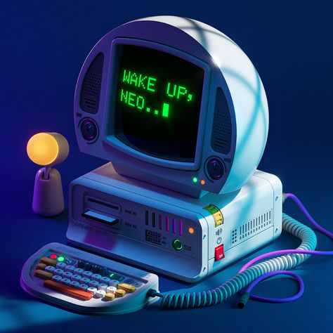 Cyberpunk Computer, Crt Computer, Computer Terminal, 3d Reference, Blender Models, 3d Blender, Upcycled Art, Fun Website Design, 3d Illustrations