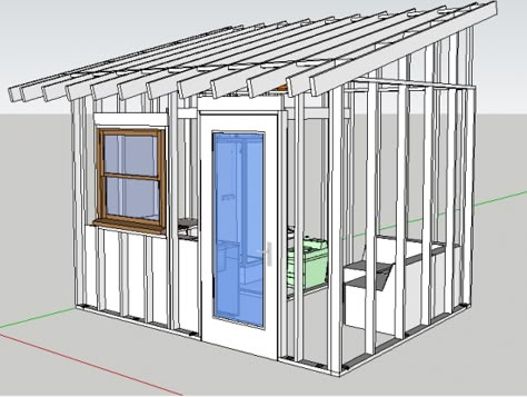 Building a tiny house/sleep shed for the backyard of our cooperative | Offbeat Home Small Shed Plans, Small Shed, Small Sheds, Backyard Studio, Building A Tiny House, Shed Plan, Backyard Office, Wooden Sheds, Backyard Shed