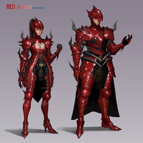 Civilization Game, Red Armor, Dnd Stories, Red Knight, Battle Armor, Medieval Armor, Fantasy Male, Fantasy Armor, Armor Concept