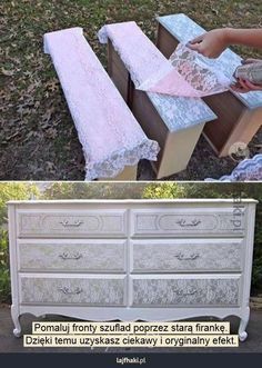 Vecchi cassetti: 40 idee di riciclo utili ed eleganti Diy Shabby Chic Furniture, Shabby Chic Furniture Diy, Bedroom Furniture Makeover, Estilo Shabby Chic, Living Vintage, Shabby Chic Dresser, Shabby Chic Interiors, Diy Dresser, Shabby Chic Bedroom