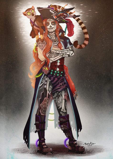 ArtStation - Odessa Space Pirate -Commission-, Rerin Kin Space Pirate Character Design, Pirate Character Design, Character Design Female, Pirate Character, Sci Fi Character Design, D D Character Ideas, Pirate Art, Space Pirate, Fantasy Rpg