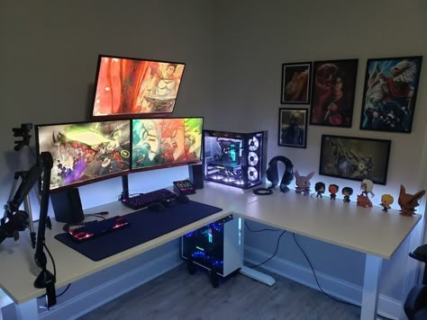 Refine your Jutsu, level up your Chakra, & become the ultimate Shinobi with Autonomous! Who says you can’t mix business with pleasure? The #LShapedSmartDesk from Autonomous provides more than enough space to seamlessly transition between work & hardcore gameplay. ⁠Credit to Twitter @OmaritoPR⁠⁠ L Shaped Desk Setup Aesthetic, L Shaped Desk Gaming Setup, L Shaped Gaming Desk, Diy Standing Desk, Gaming Desks, Gaming Desk Setup, Smart Desk, Reclaimed Wood Desk, L Desk