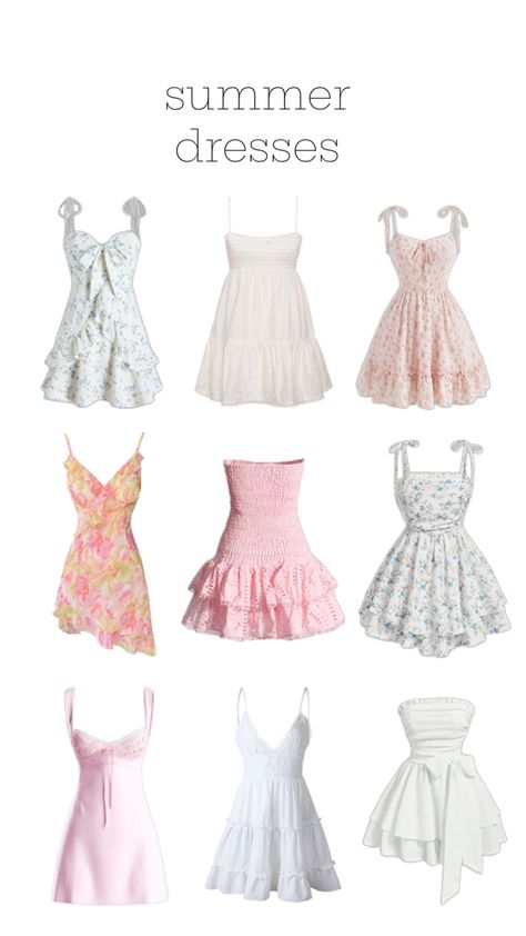 The perfect summer dresses Cotillion Dresses, Preppy Summer Outfits, Trendy Outfits For Teens, Short Summer Dresses, Cute Preppy Outfits, Easy Trendy Outfits, Cute Comfy Outfits, Cute Summer Dresses, Simple Trendy Outfits