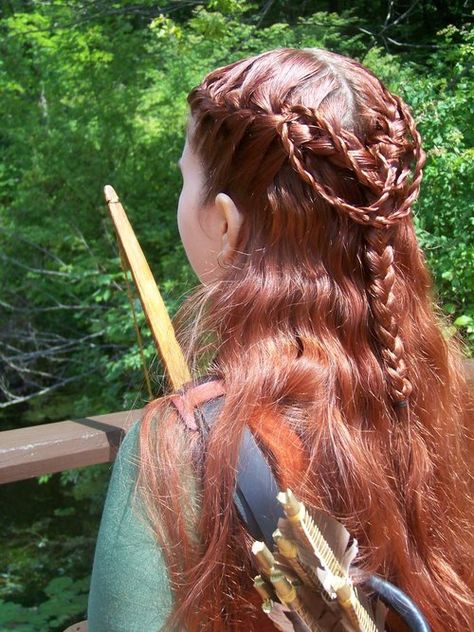 Elvish Hairstyles, Elven Hair, Cute Side Braids, Elven Hairstyles, Elf Hair, Medieval Hairstyles, Gorgeous Braids, Viking Hair, Long Hairstyle