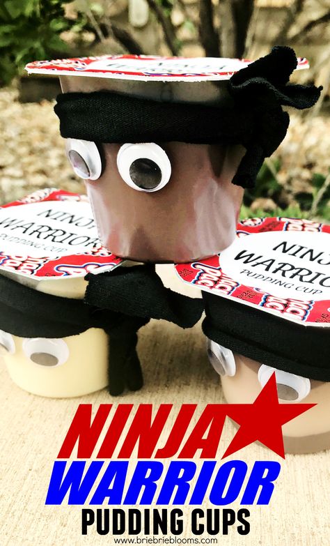 Ninja Snacks, Ninja Birthday Party Food Ideas, Ninja Party Food, Ninja Warrior Birthday Party Favors, America Ninja Warrior Party Favor, Ninja Themed Birthday Party Activities, Ninja Themed Birthday Party, American Ninja Warrior Party, Pink Ninja