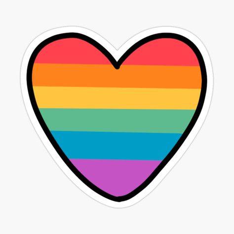 Get my art printed on awesome products. Support me at Redbubble #RBandME: https://www.redbubble.com/i/sticker/Queer-Rainbow-Pride-Heart-by-froggyx/159781017.EJUG5?asc=u Queer Rainbow, Lgbt Sticker, Rainbow Pride Flag, Gay Sticker, Pride Heart, Rainbow Flag Pride, Lgbtq Flags, Pride Stickers, Gay Aesthetic