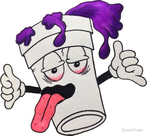 "Leaned Out Double Cup" Stickers by DommFresh | Redbubble Trippy Drawings, Graffiti Doodles, Graffiti Characters, Graffiti Cartoons, Dope Cartoon Art, Graffiti Drawing, Dope Art, Mini Canvas Art, Graffiti Lettering