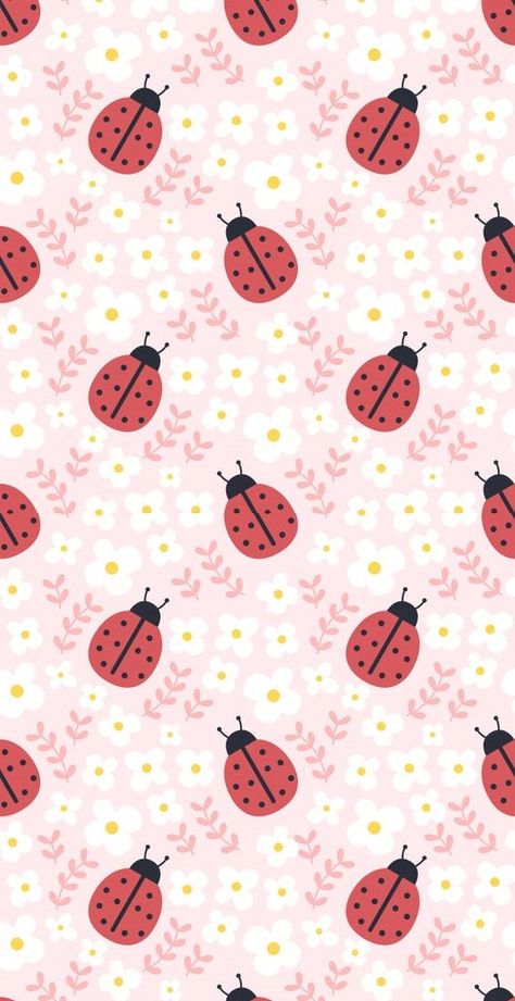 Ladybug Wallpaper Aesthetic, Ladybug Background, Lucky Ladybug, Fantastic Wallpapers, Cute Images For Wallpaper, Pink Ladybug, Ladybug Wallpaper, Flower Iphone Wallpaper, Winter Wallpaper