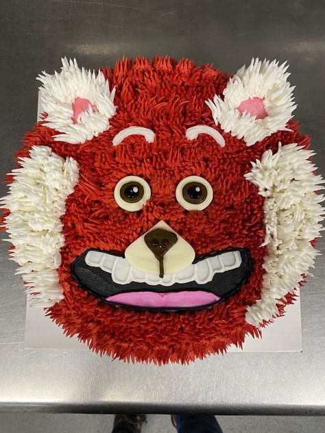 Turning Red Cupcakes, Turning Red Birthday Party Cake, Dazai Birthday, Red Panda Cake, Turning Red Cake, Turning Red Birthday Party, Turning Red Panda, Red Party Themes, Panda Birthday Cake