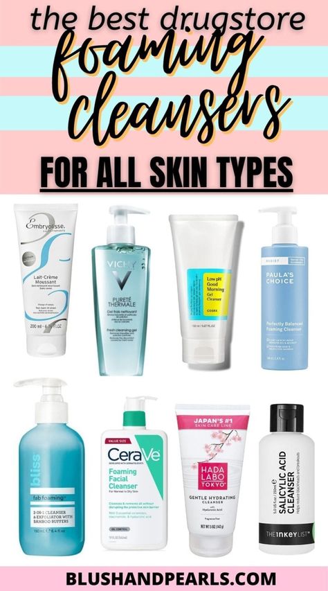 best drugstore foaming cleansers. best facial cleansers. best cleanser oily combination skin. Best Face Cleanser For Over 40, Best Face Cleanser For Combination Skin, Best Foaming Cleanser, Best Cleansers, Skincare Must Haves, Skincare Routine 20s, Best Cleanser, Cleanser For Combination Skin, Morning Cleanser