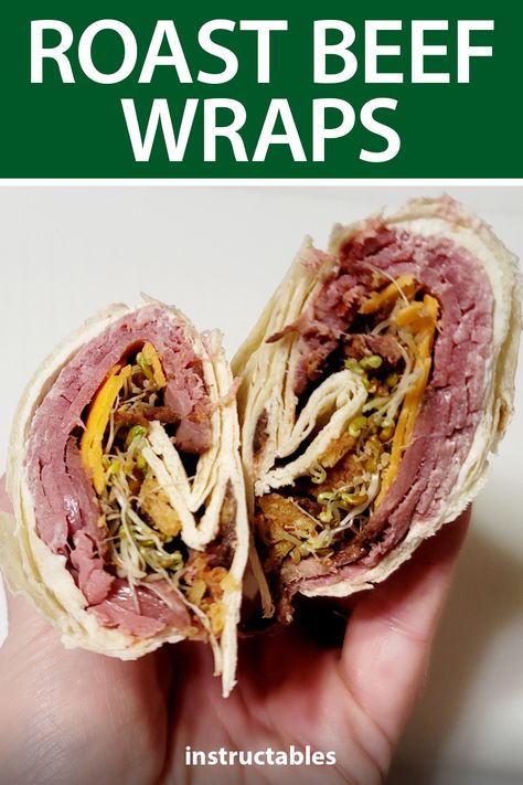 Wraps With Lunch Meat, Lunch Meat Roast Beef Recipes, Roast Beef Wraps Cold, Deli Sliced Roast Beef Recipes, Roast Beef Tortilla Wraps, Healthy Roast Beef Sandwich, Grilled Wraps Recipes, Roast Beef Wraps Recipes, Sliced Roast Beef Sandwiches