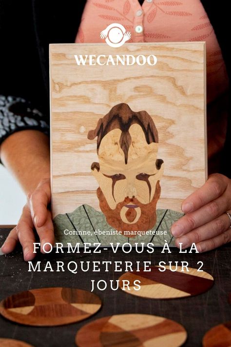 Découvrez la marqueterie d'art pour créer une pièce unique avec Corinne, artisan ébéniste & marqueteuse. #marqueterie #diy #bois #artisanat #ebenisterie #savoirfaire #ideecadeau #noel Bibliotheque Design, D Art, Art