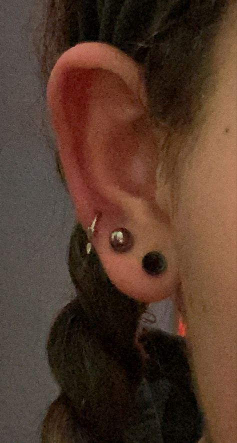 just did my 3rd lobe on both sides 3rd Lobe Piercing, Lobe Piercing, Ear Piercing, Both Sides, Ear Piercings, Piercings, Pearl Earrings