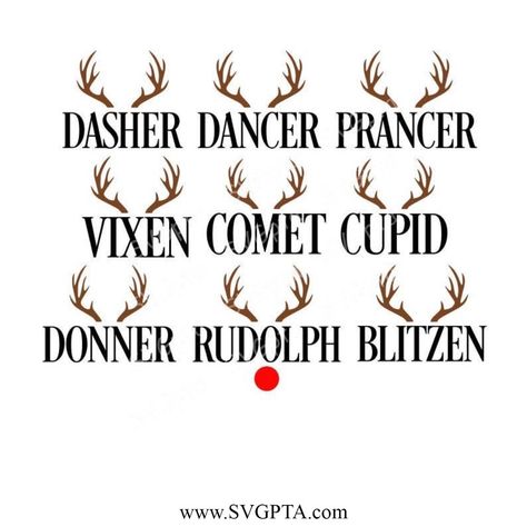 Santa's Reindeer SVG, Christmas SVG, Rudolph SVG, #ChristmasSVG #Cricut #DigitalDownload #RudolphSVG #Santa'sReindeerSVG - 3 Check more at https://svgpta.com/santas-reindeer-svg-christmas-svg-rudolph-svg/ Rudolph Svg, Craft Cricut, Cricut Stickers, Reindeer Svg, Santa's Reindeer, Christmas Crafts To Make, 2024 Christmas, Library Decor, Rudolph The Red