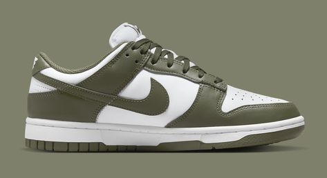 Olive Nike Dunks, Nike Dunk Low Olive Green, Nike Dunk Low Olive, Nike Jordan Low, Nike Images, Jordan Shoes Girls, Popular Sneakers, Swag Shoes, Nike Green