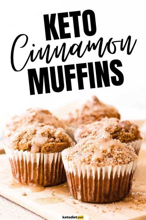 Keto Cinnamon Muffins Streusel Topping For Muffins, Muffin Recipes Cinnamon, Muffins With Streusel Topping, Keto Muffin Recipe, Keto Muffins, Cinnamon Roll Muffins, Keto Cinnamon, Low Carb Holiday, Keto Mug Cake