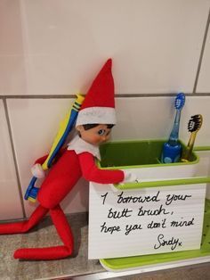 Elf 2023, Elf Ideas Easy, Elf Kit, Elf Magic, Awesome Elf On The Shelf Ideas, Elf Props, Elf Activities, Xmas Elf, Elf Antics