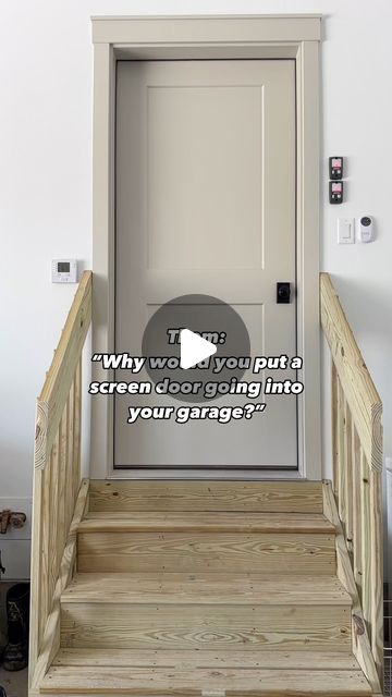 Side Door Garage Entrance, Screen Door Garage, Door To Garage Interior, Garage Entry Door, Garage Screen Door, Retractable Screen Door, Home Gym Garage, Retractable Screen, Attached Garage