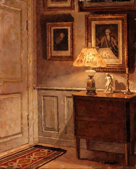 Niels Holsøe 'A Cozy Corner'  19th century | by Plum leaves Interior Paintings, Cosy Corner, Arte Inspo, Beginner Painting, Classical Art, Cozy Corner, Old Art, Interior Art, Interior Paint