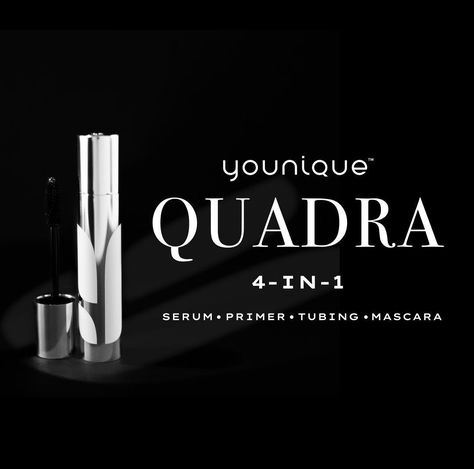 #Younique #quadramascara #bestmascara #fourinonemascara #quadralashes #Quadra #Youniquemascara Combines the benefits of a serum, with maximum volume, length & lift of a fiber mascara. Promotes appearance of thicker & longer lashes with smudge & transfer-free wear for up to 12 hours with 12 weeks of wear Younique Mascara, Longer Lashes, Tubing Mascara, Fiber Mascara, Best Mascara, 12 Weeks, Younique, Lashes, Serum