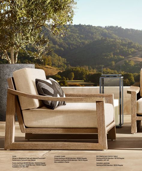 RH Source Books RH Outdoor 281 Rh Outdoor Furniture, Restoration Hardware Outdoor Furniture, Rh Furniture, Rh Outdoor, Restoration Hardware Outdoor, Wood Lounge Chair, Weathered Teak, Digital Publication, Outdoor Lounge Chair