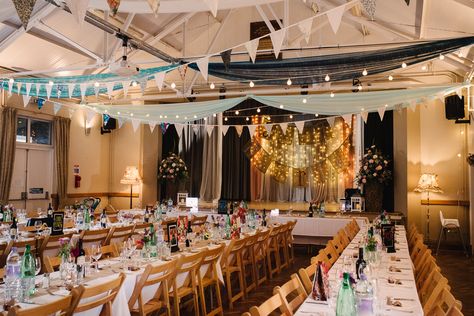 Hall Wedding Decor, Hall Wedding Reception, Village Hall Wedding, Vintage Village, Wedding Theme Inspiration, Church Wedding Decorations, Wedding Venues Uk, Bridesmaid Getting Ready, Summer Bride