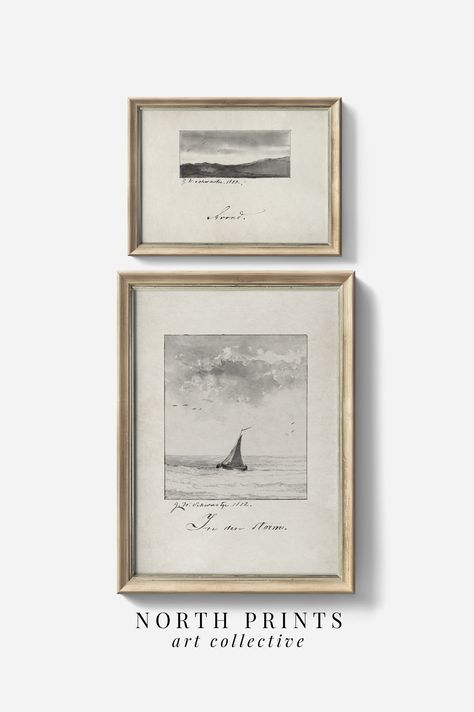 Muted and minimalist lake house wall art. Elevate your space with this unique vintage set of simple coastal sketch artwork. These designs are the perfect neutral prints that will effortlessly complement any coastal or lake house interior. Instantly download, print and frame for an instant decor refresh! Shop North Prints. #vintagehome #lakehousedecor #neutralhome #northprintsco #northprints #vintageart #coastalfarmhouse Lake House Airbnb Decor, Vintage Lake House Decor, Coastal Lake House, Modern Lake House Decor, Lake House Wall Decor, Contemporary Lake House, Lake Condo, Lake House Art, North Prints