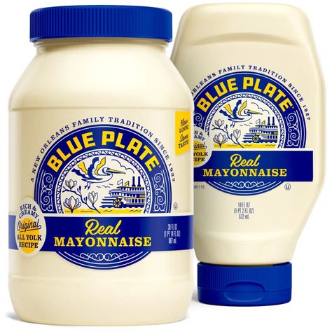 Real Mayonnaise: A New Orleans Favorite Since 1927 – Blue Plate Mayonnaise Mayonnaise Recipe, Blue Plate, Diet Books, Egg Yolks, Classic Southern, Taste Testing, Deviled Eggs, Blue Plates, Test Kitchen