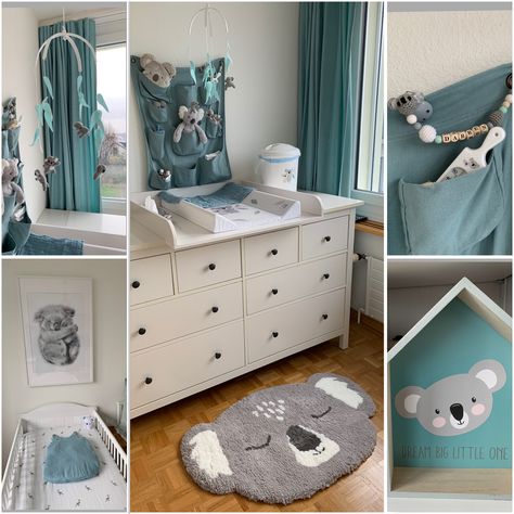 Bear Nursery Boy, Australian Nursery, Baby Boy Room Themes, Koala Nursery, Baby Boy Nursery Colors, Nursery Boy, Nursery Room Design, Baby Room Inspiration, Baby Boy Room Nursery