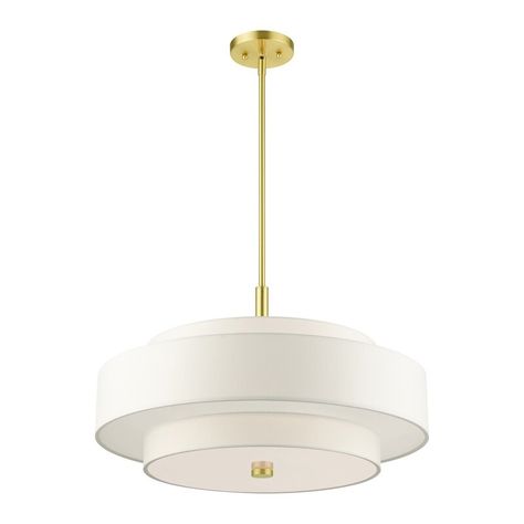 Andover Mills™ Paquette 5 - Light Drum Chandelier | Wayfair Drum Chandelier, Livex Lighting, Drum Pendant, In The Bedroom, Chandelier Shades, Brass Chandelier, Pendant Chandelier, Stylish Furniture, Living Room Dining Room