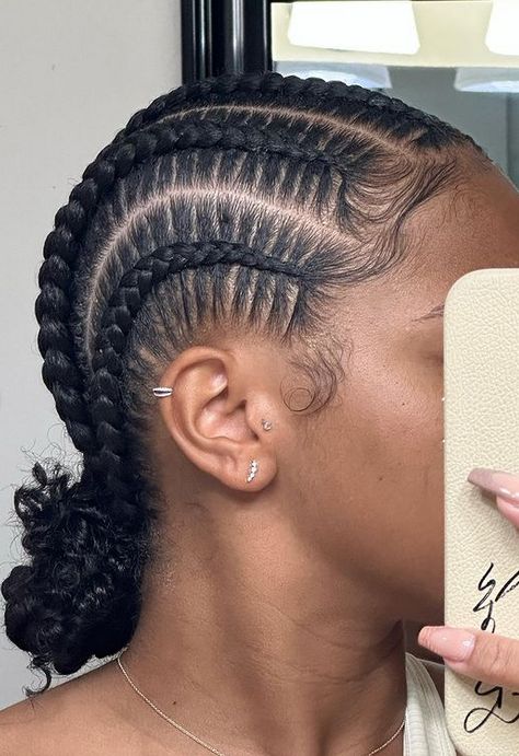 Etisalat All Back Hairstyle, Cornrow Hairstyle, Cornrows With Box Braids, Cornrows Natural Hair, Cornrows Hairstyles, Cornrows Braids For Black Women, Natural Hair Short Cuts, Big Braids, Protective Hairstyles For Natural Hair